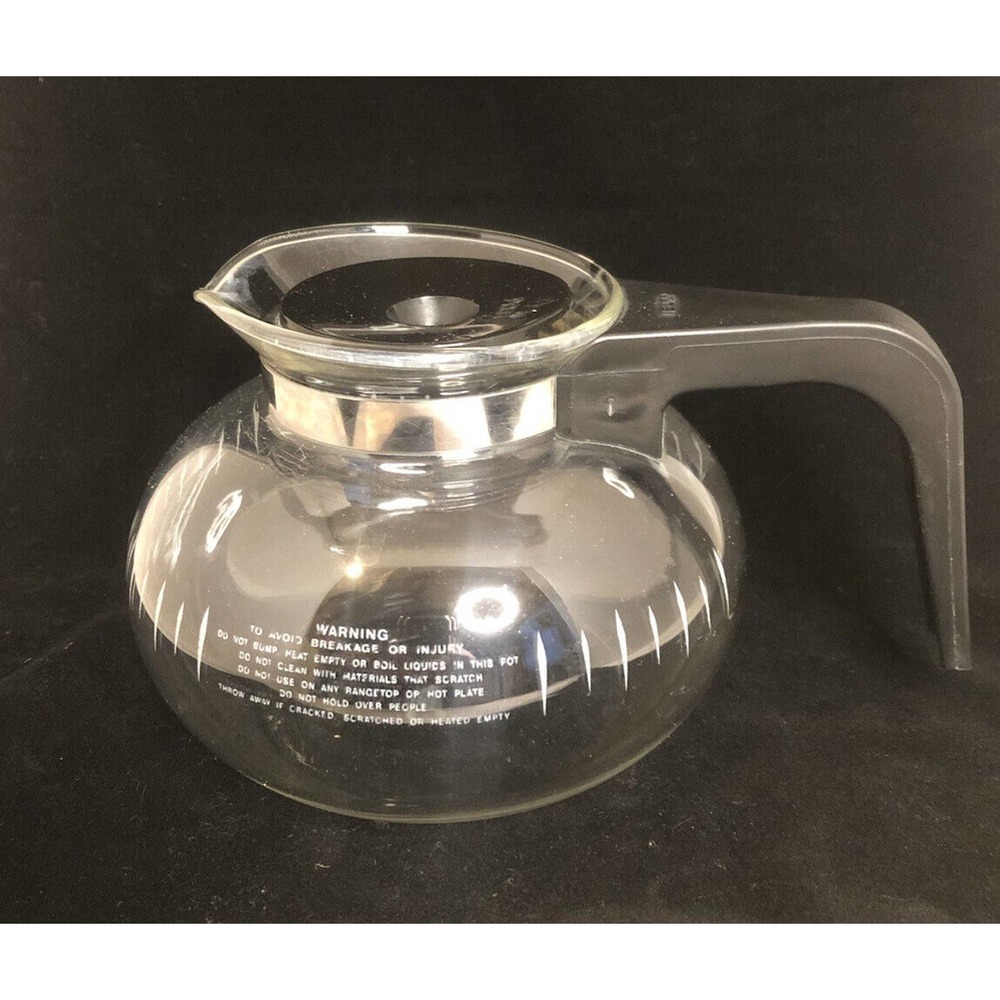 Vintage Bunn 6 Cup Replacement Glass Coffee Pot Carafe Decanter Lid & Handle